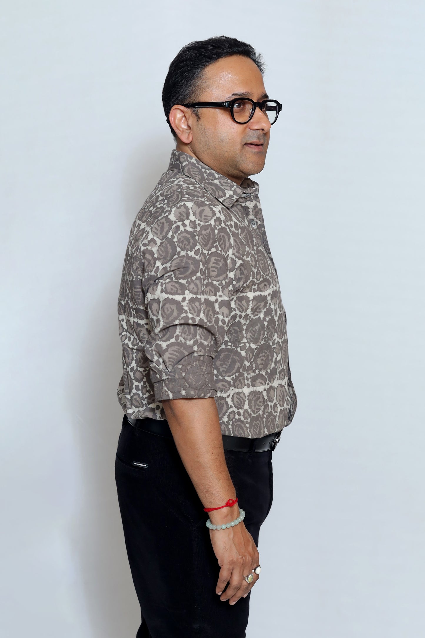 GREY BLOCK PRINTED SHIRT