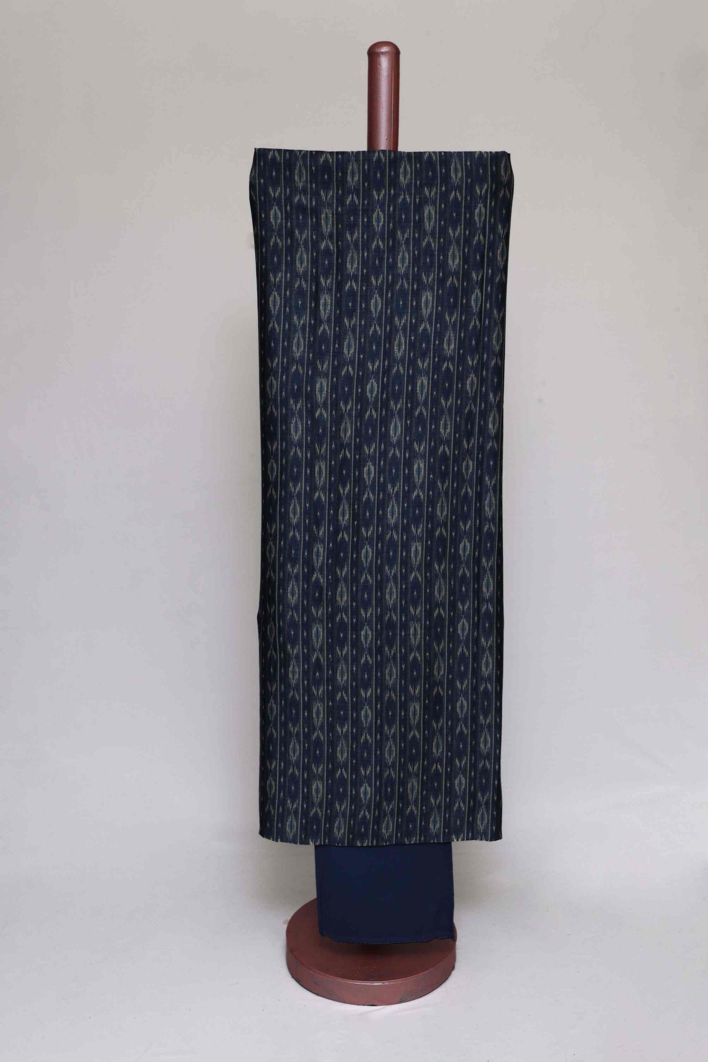 TEAL BLUE PRINTED TUSSAR SILK UNSTITCHED SUIT SET