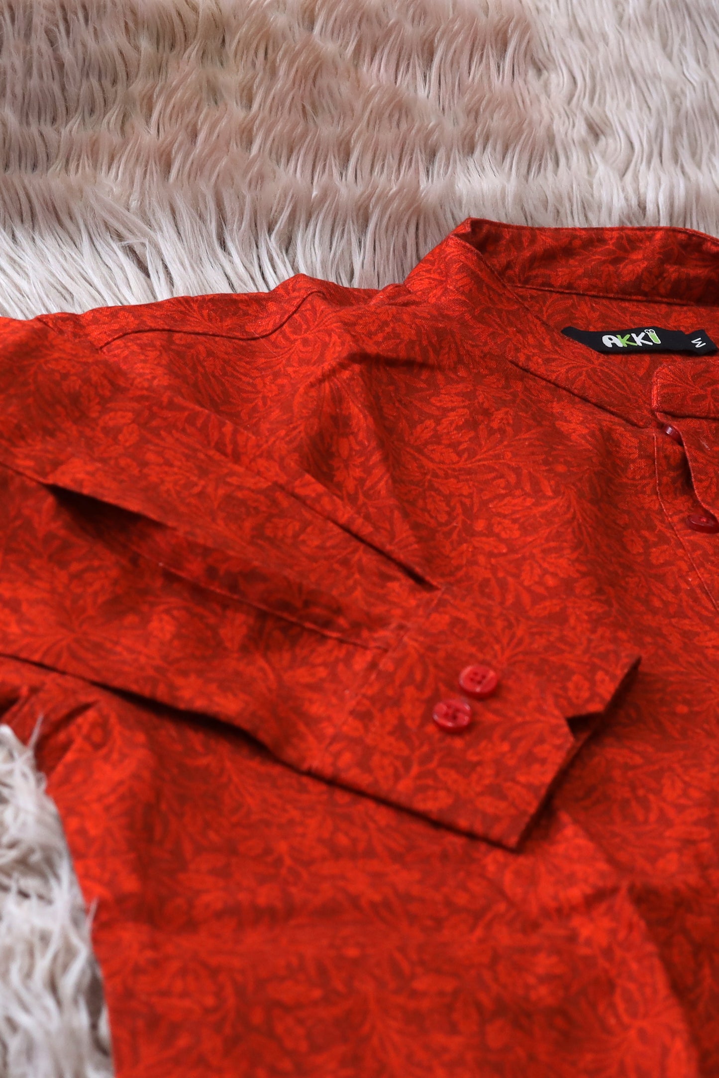 ORANGE ORNATE MEN'S KURTA