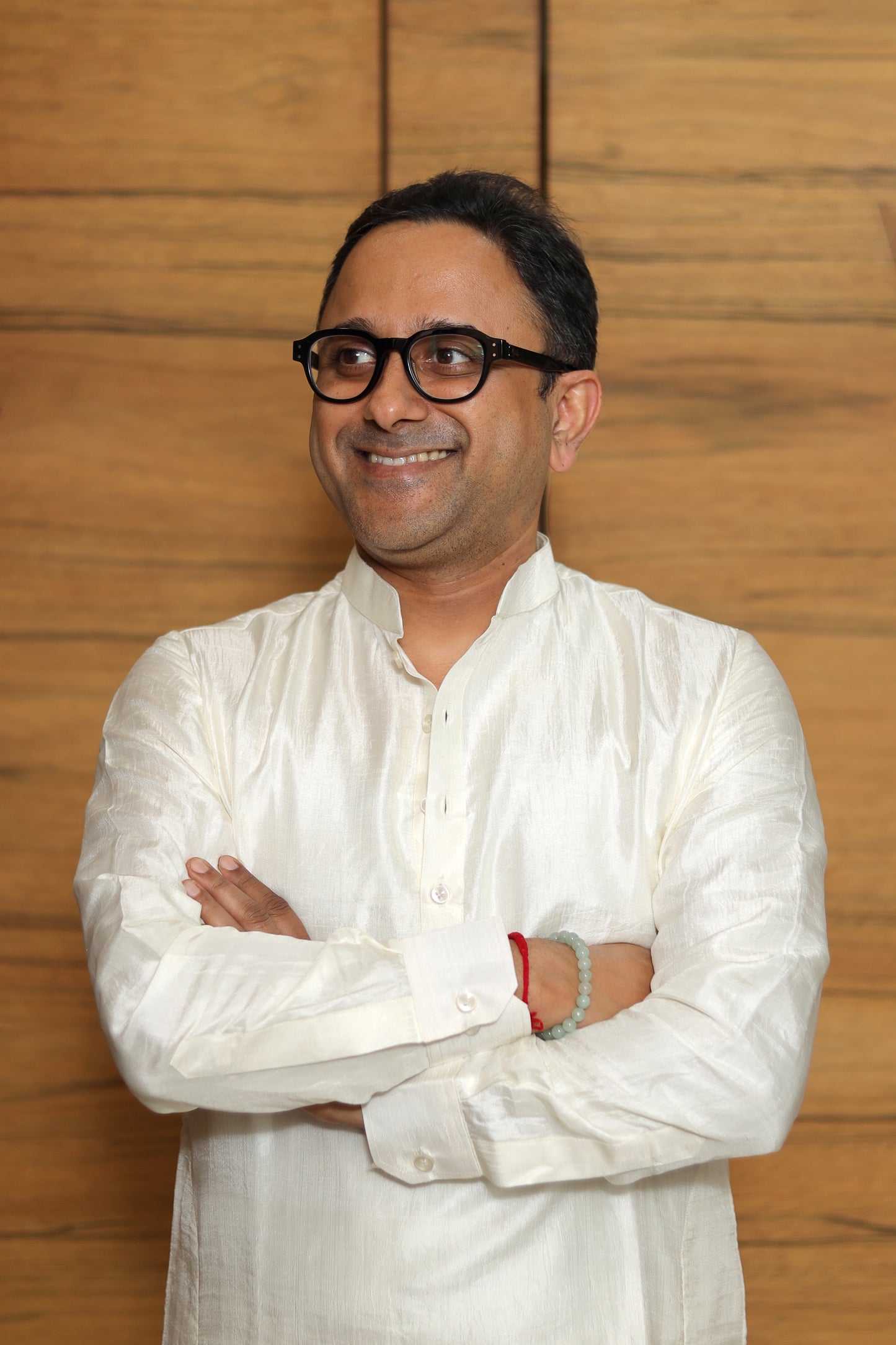 WHITE COTTON SILK MEN'S KURTA