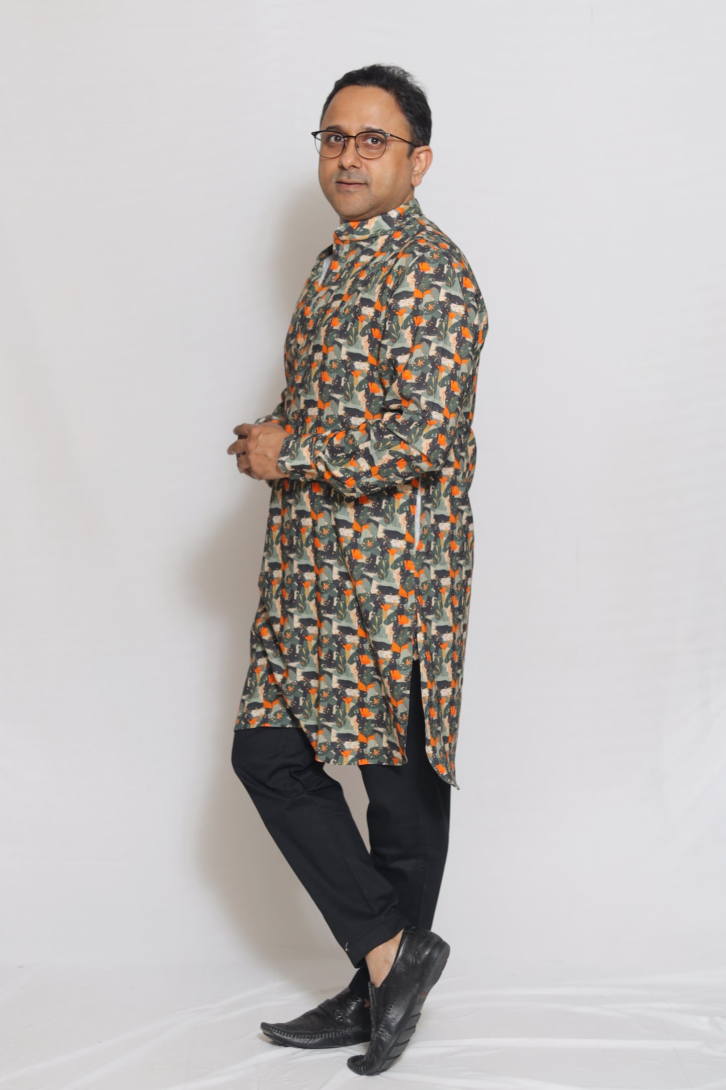 TROPICAL PRINTED MEN'S KURTA