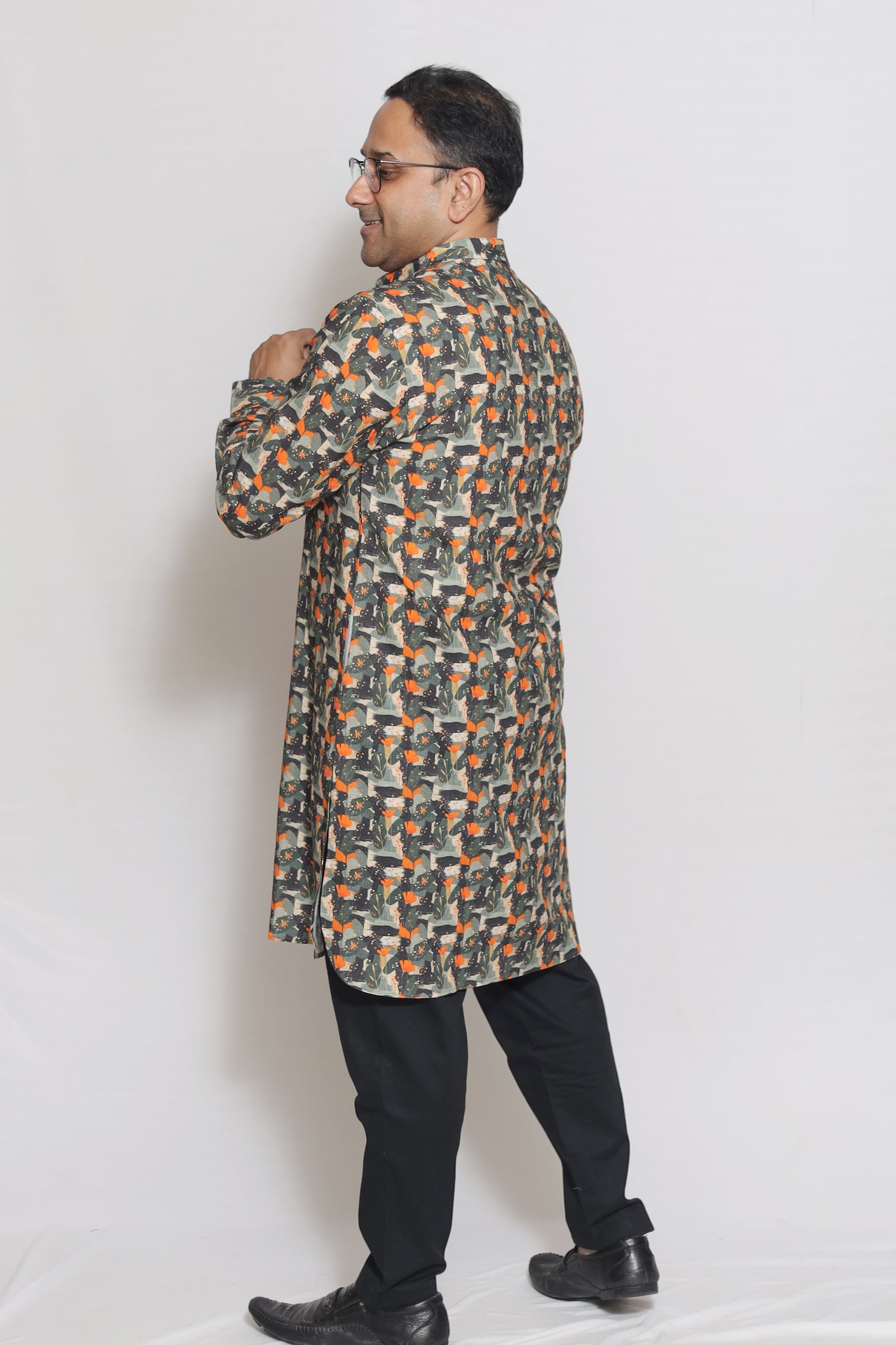 TROPICAL PRINTED MEN'S KURTA