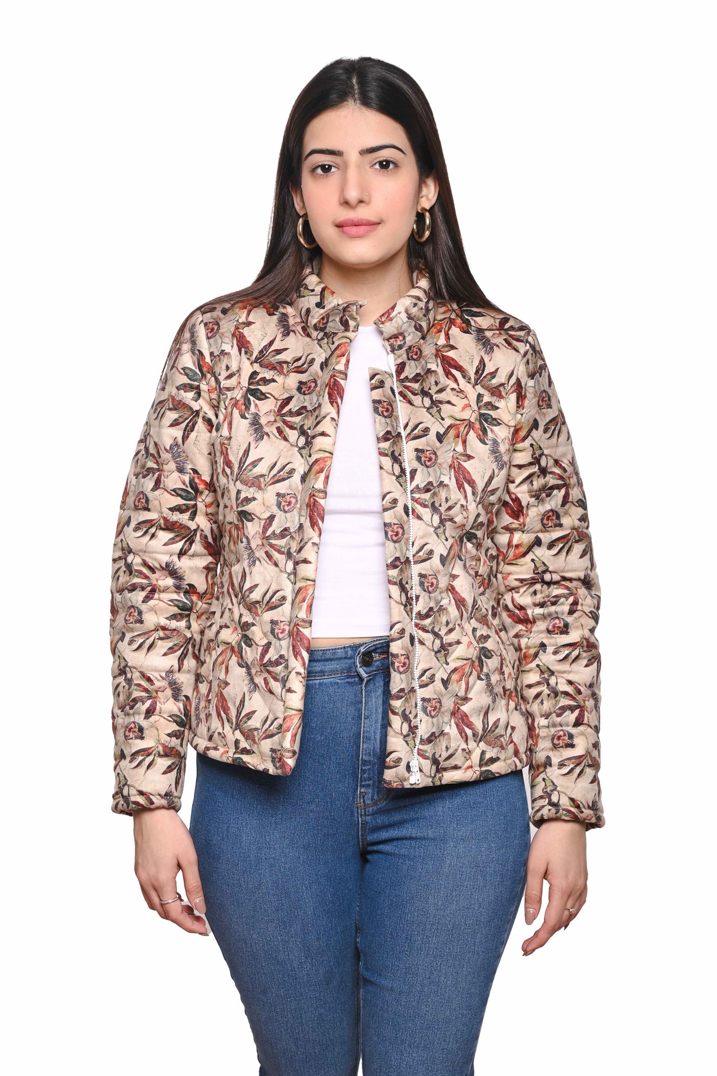 BLOSSOM VELVET PUFFER JACKET