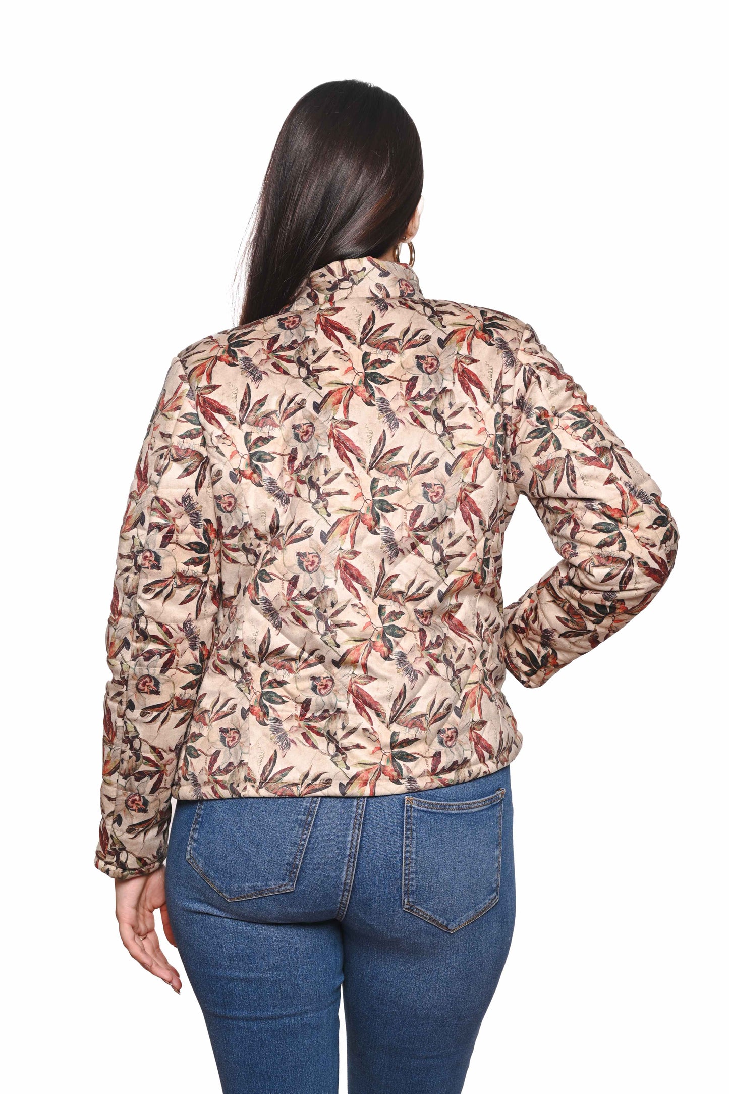BLOSSOM VELVET PUFFER JACKET