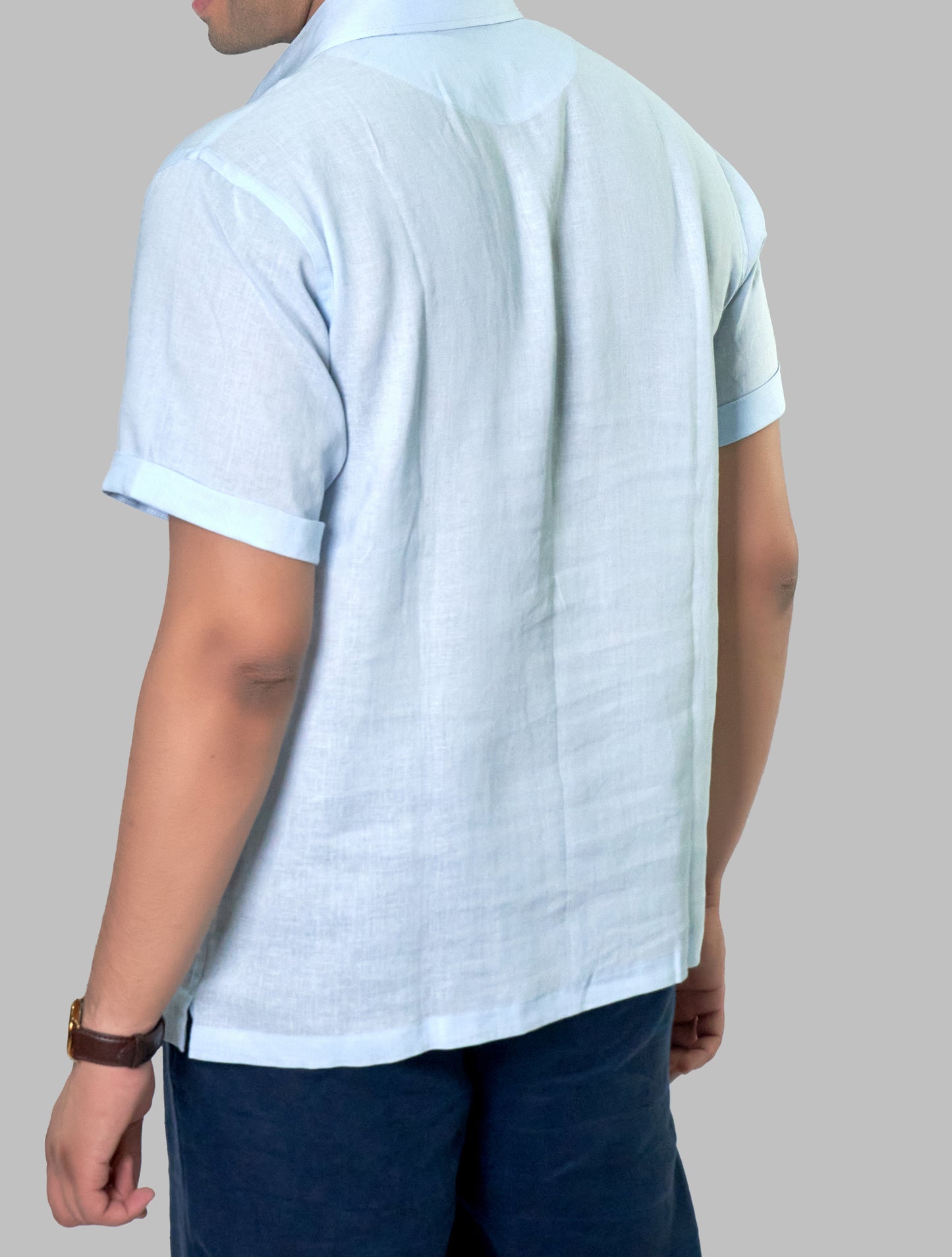 SKY BLUE CLASSIC WOVEN POLO