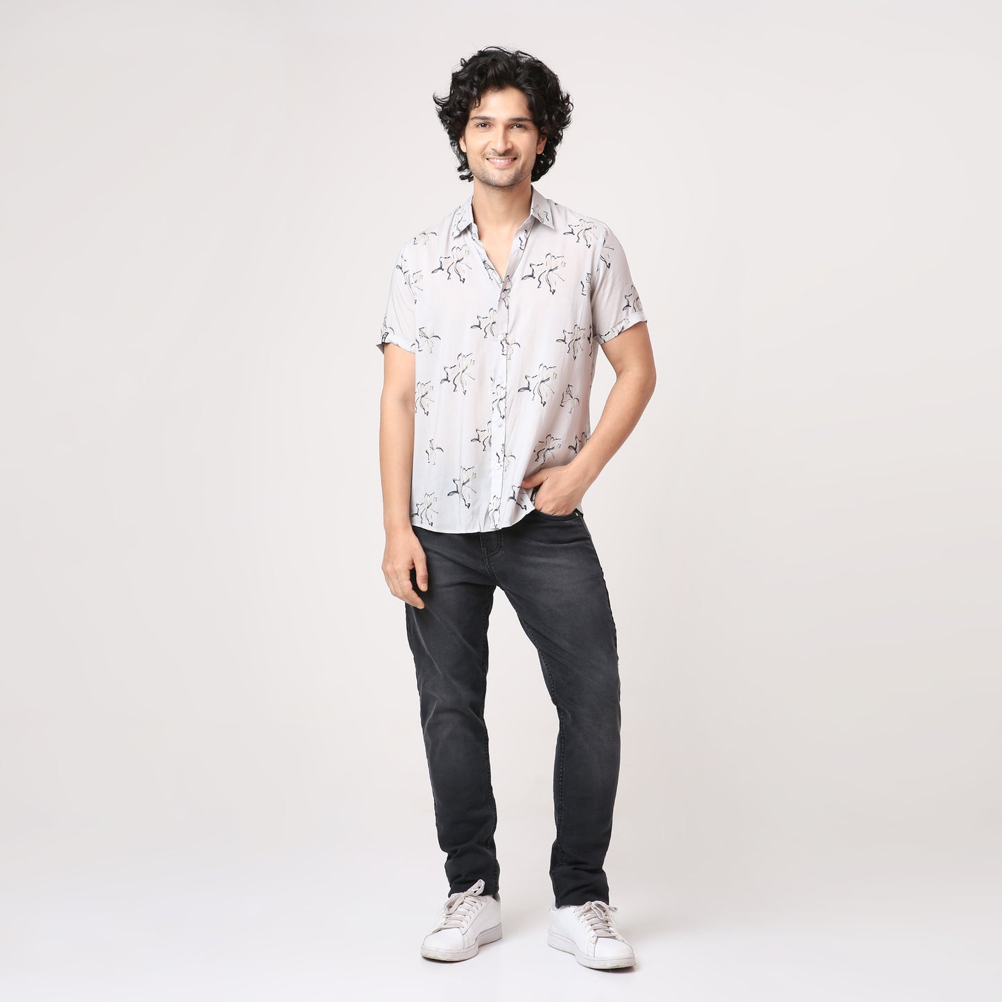 ABSTRACT FLORAL SHIRT