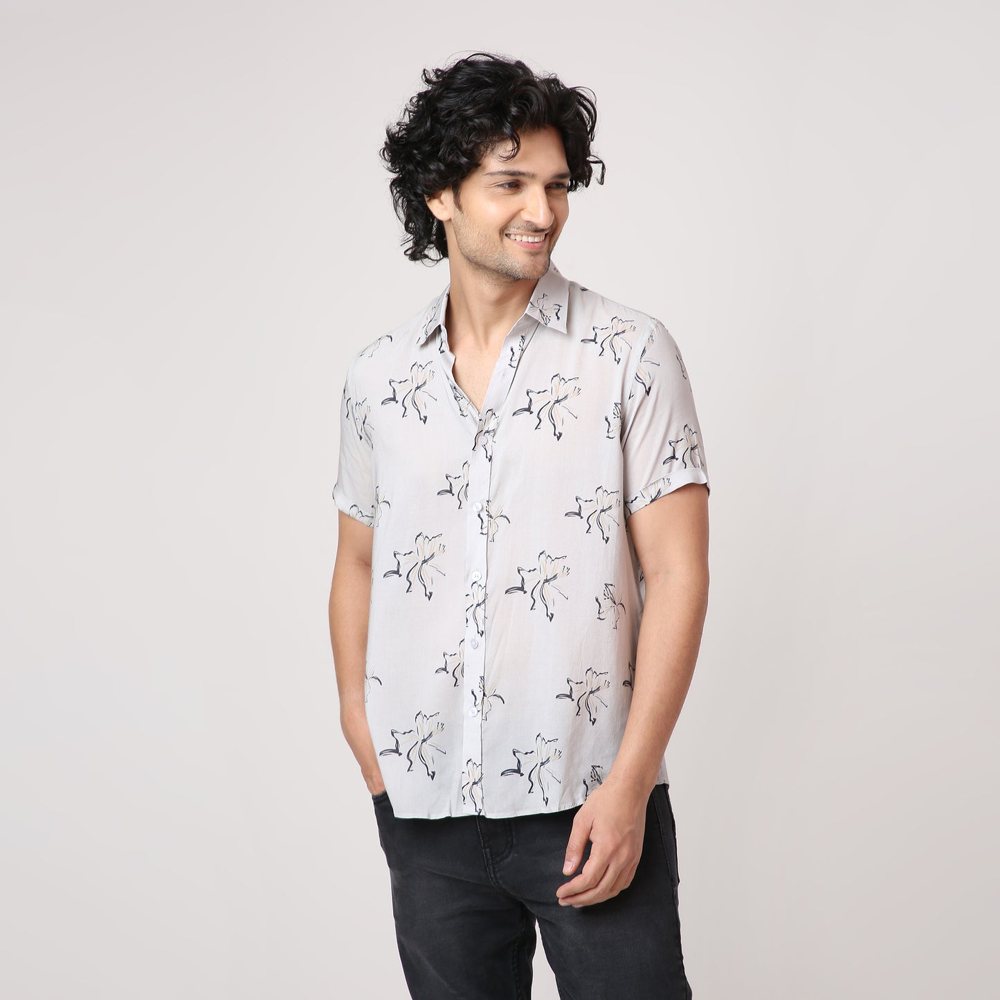 ABSTRACT FLORAL SHIRT