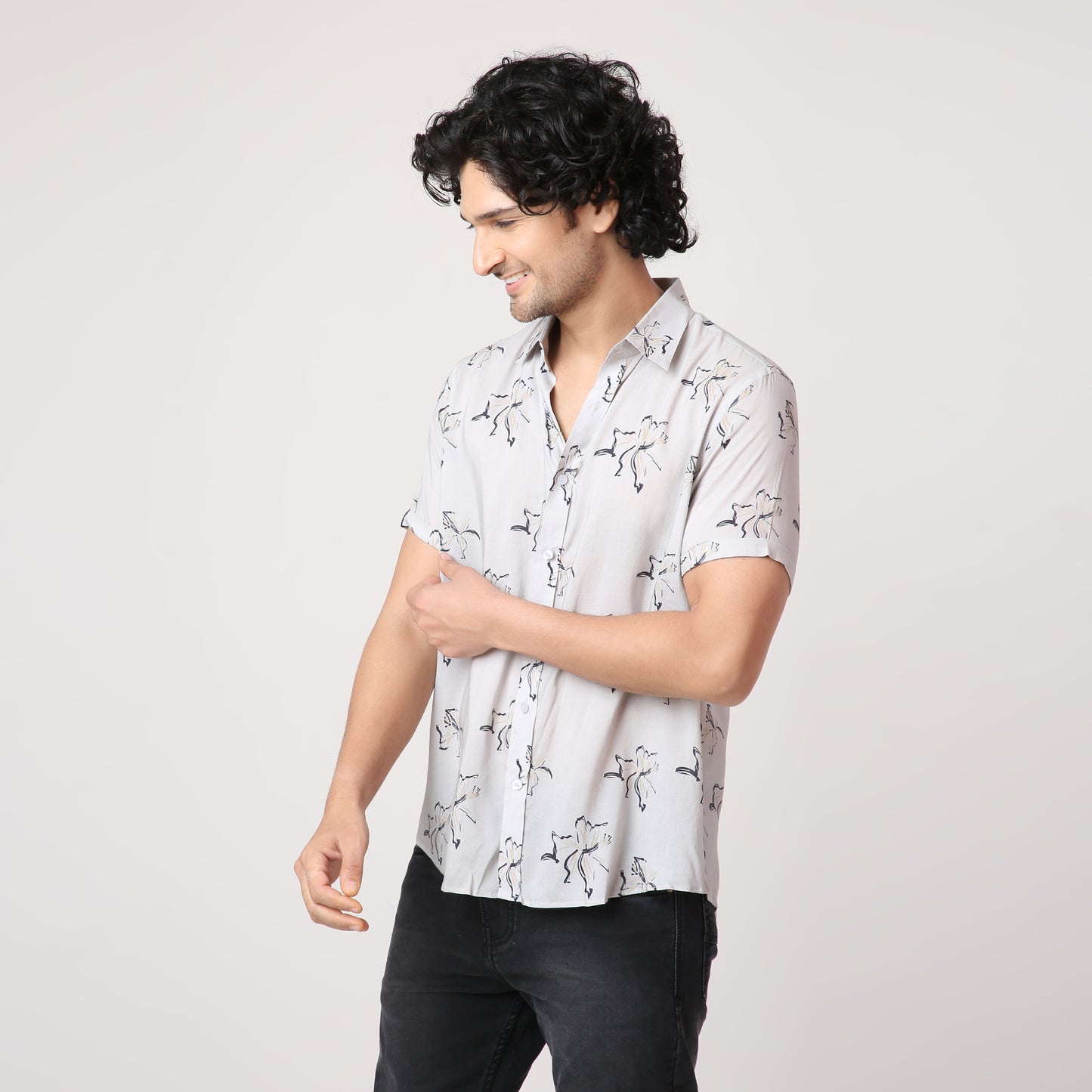 ABSTRACT FLORAL SHIRT
