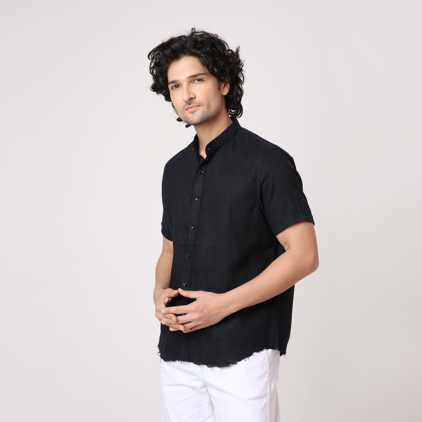BLACK STAPLE SHIRT