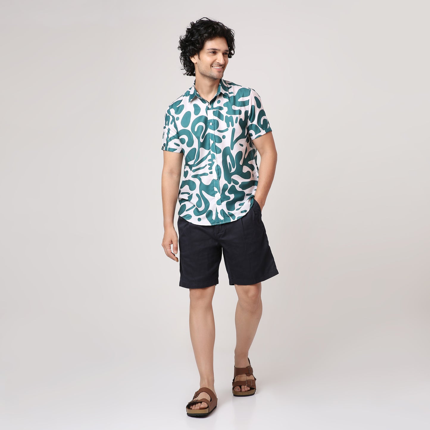 GREEN ABSTRACT SHIRT