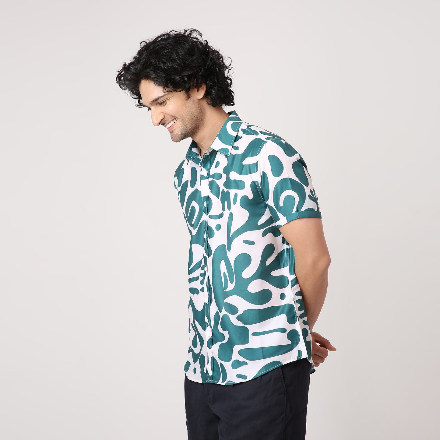 GREEN ABSTRACT SHIRT