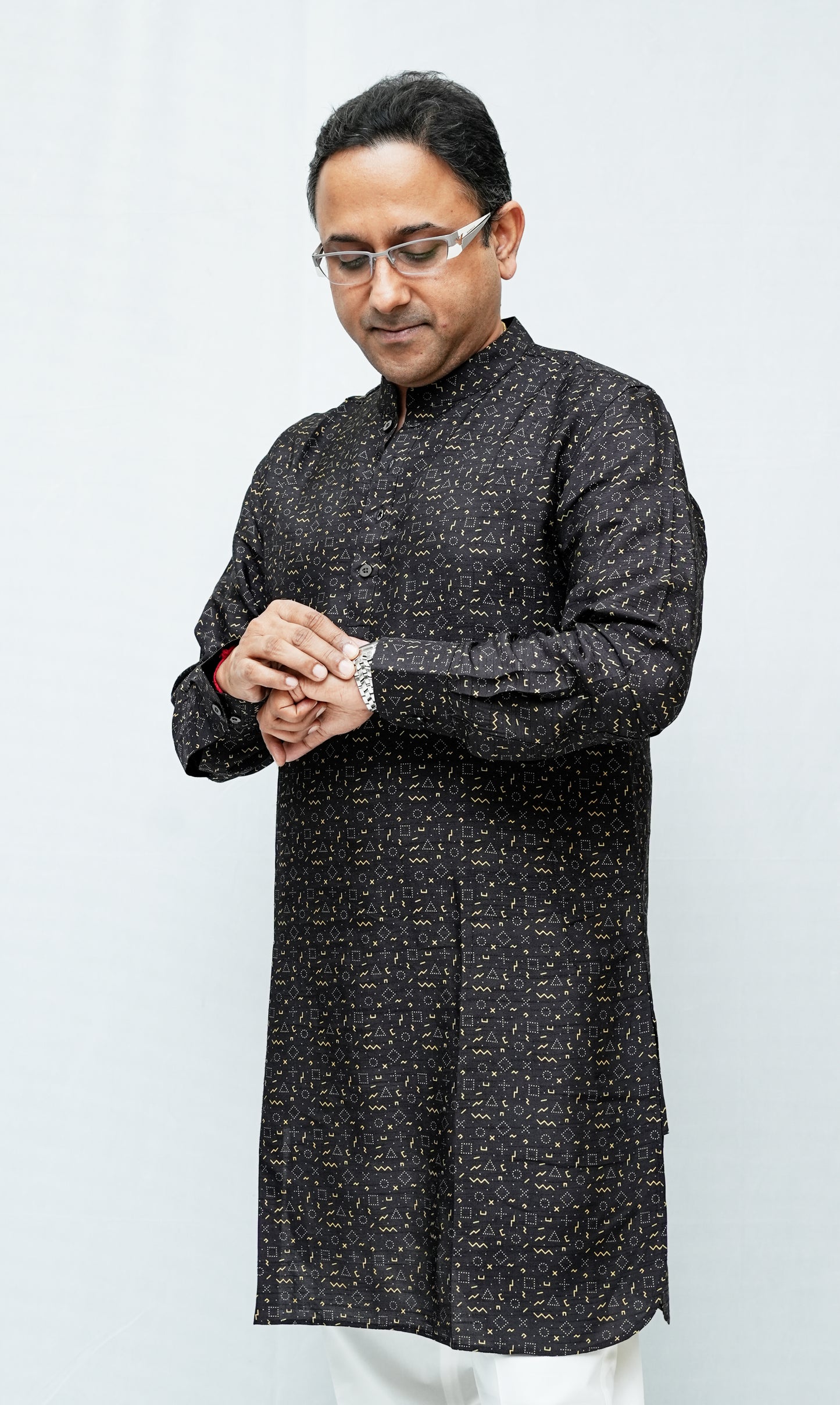 ABSTRACT PRINT MEN'S KURTA