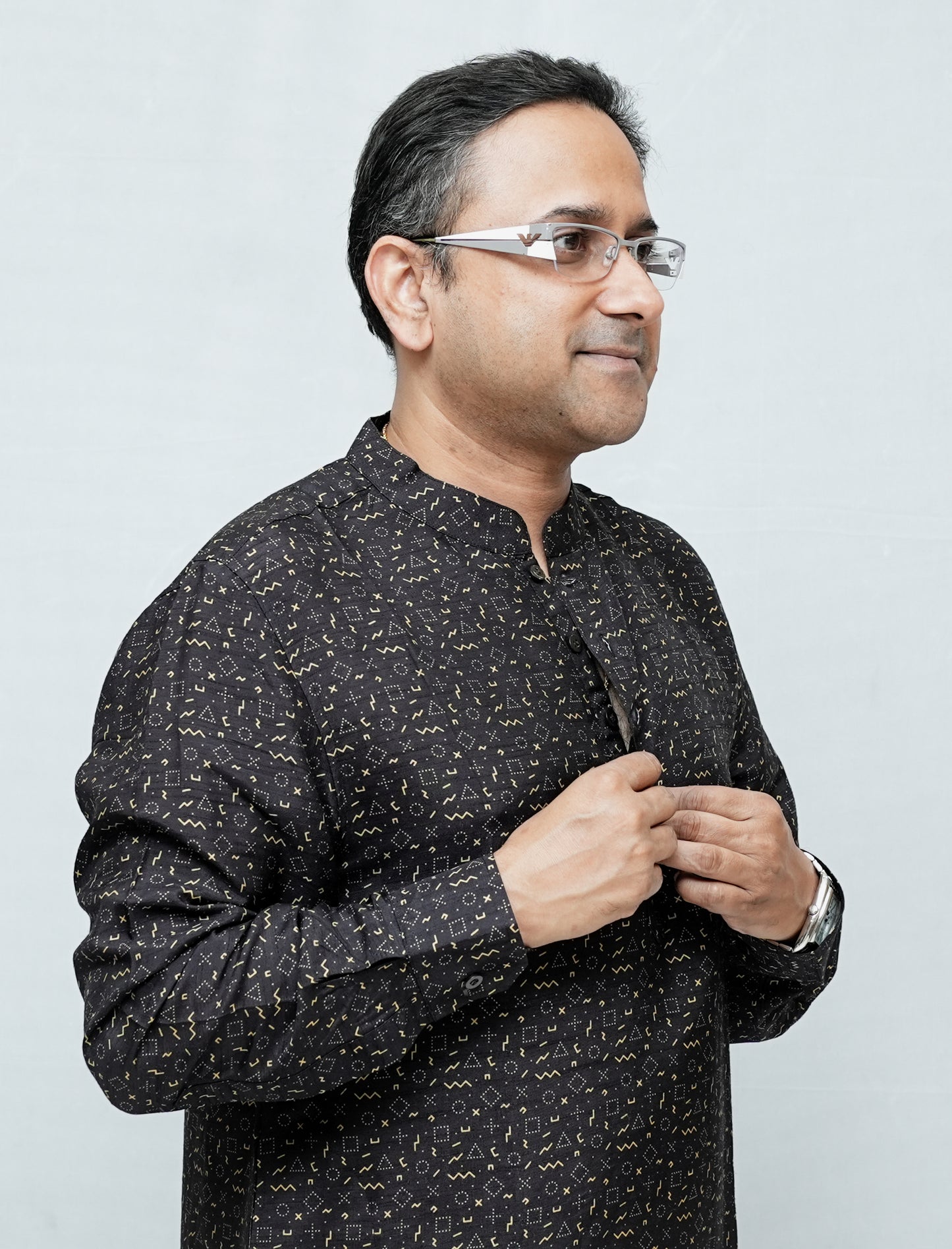 ABSTRACT PRINT MEN'S KURTA