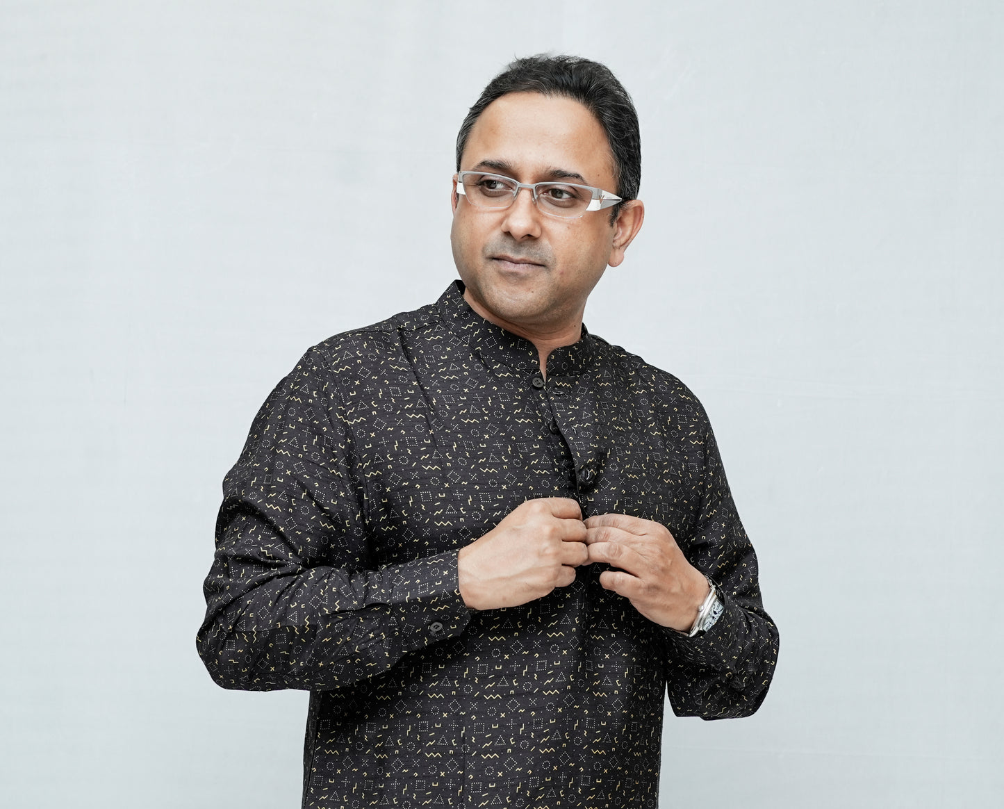 ABSTRACT PRINT MEN'S KURTA