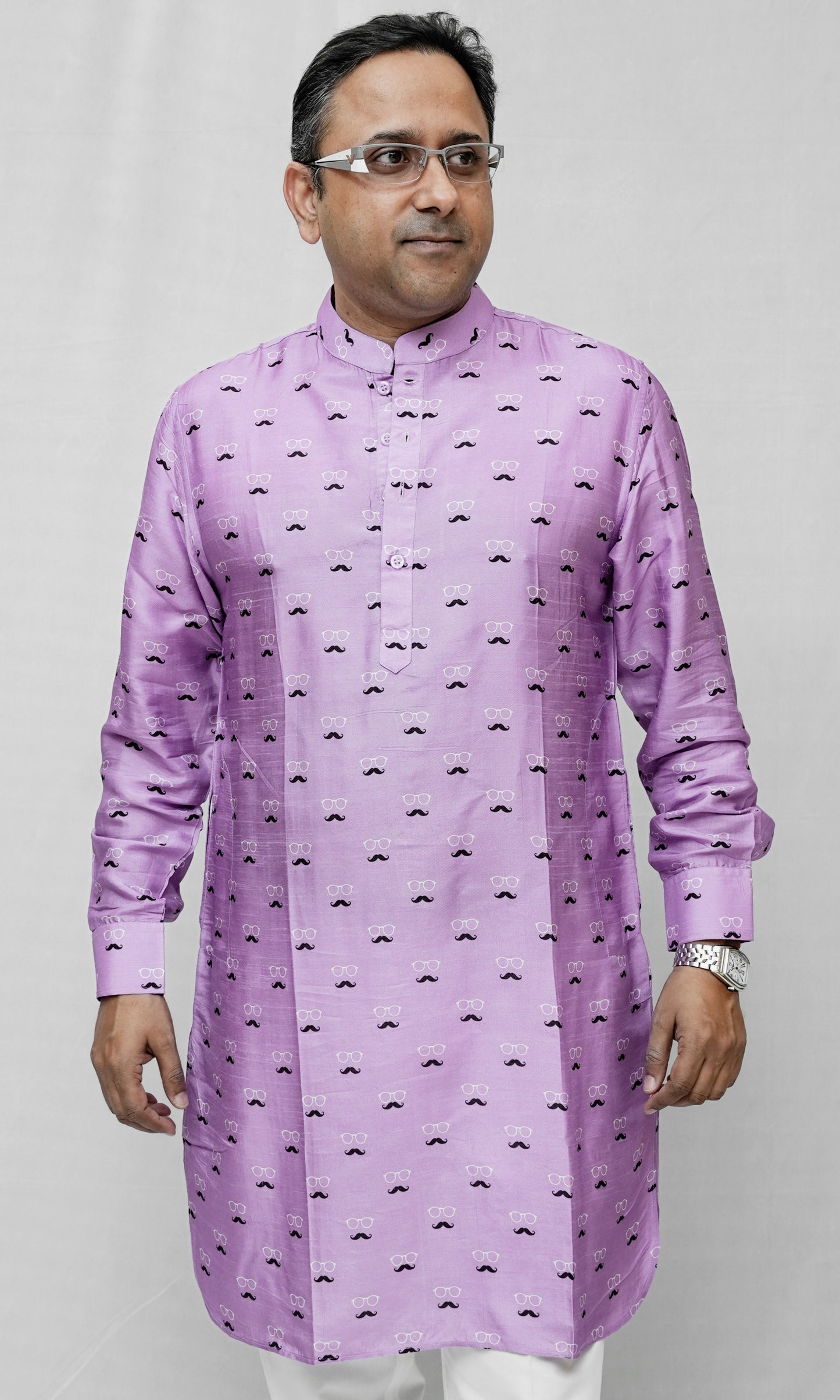 GROUCHO GLASS PRINTED MEN'S KURTS