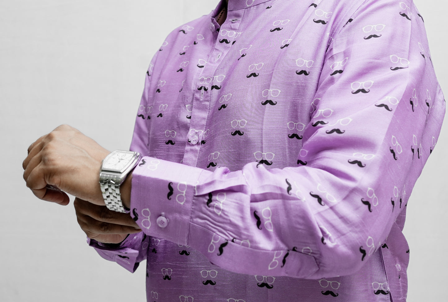 GROUCHO GLASS PRINTED MEN'S KURTS