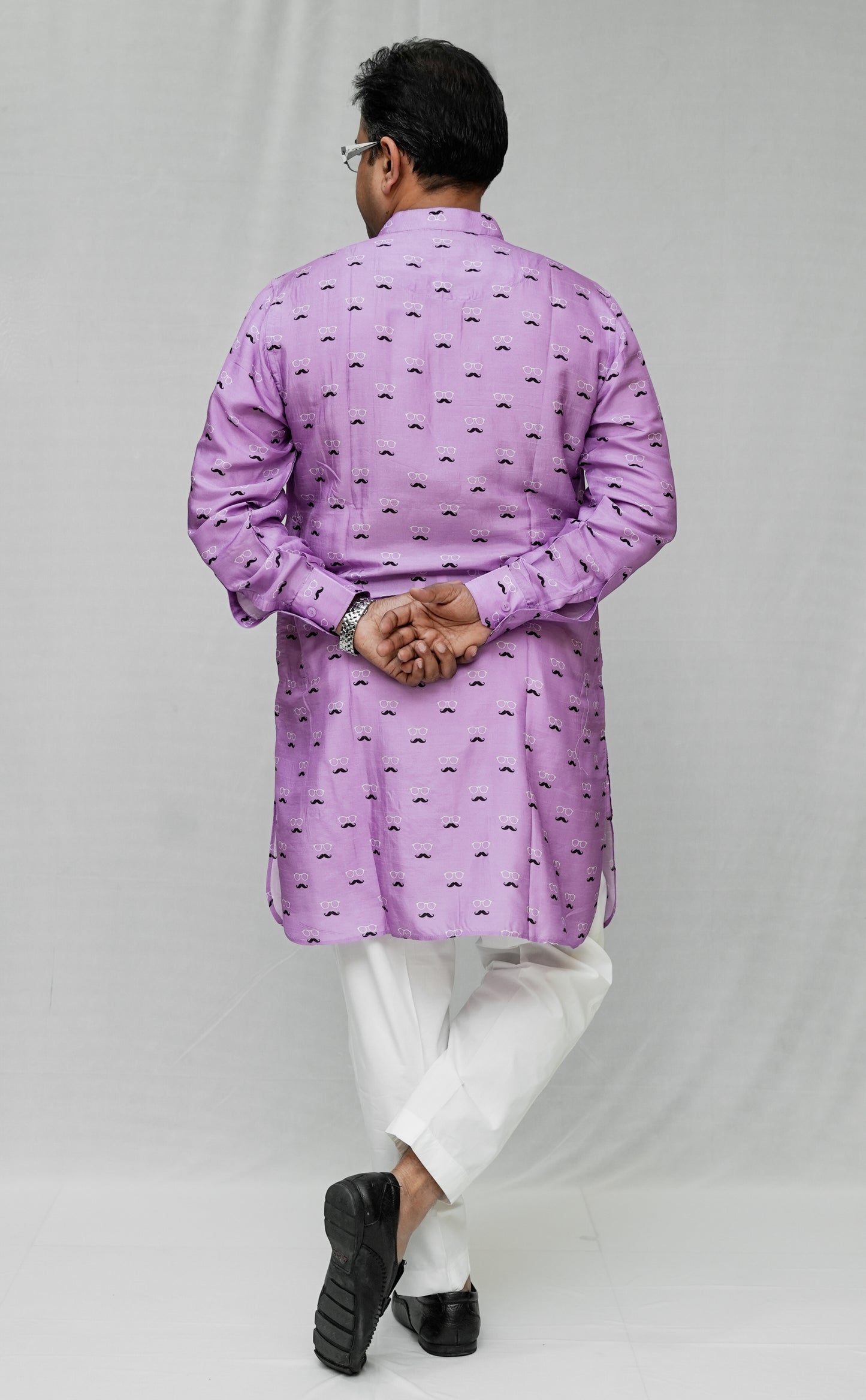 GROUCHO GLASS PRINTED MEN'S KURTS