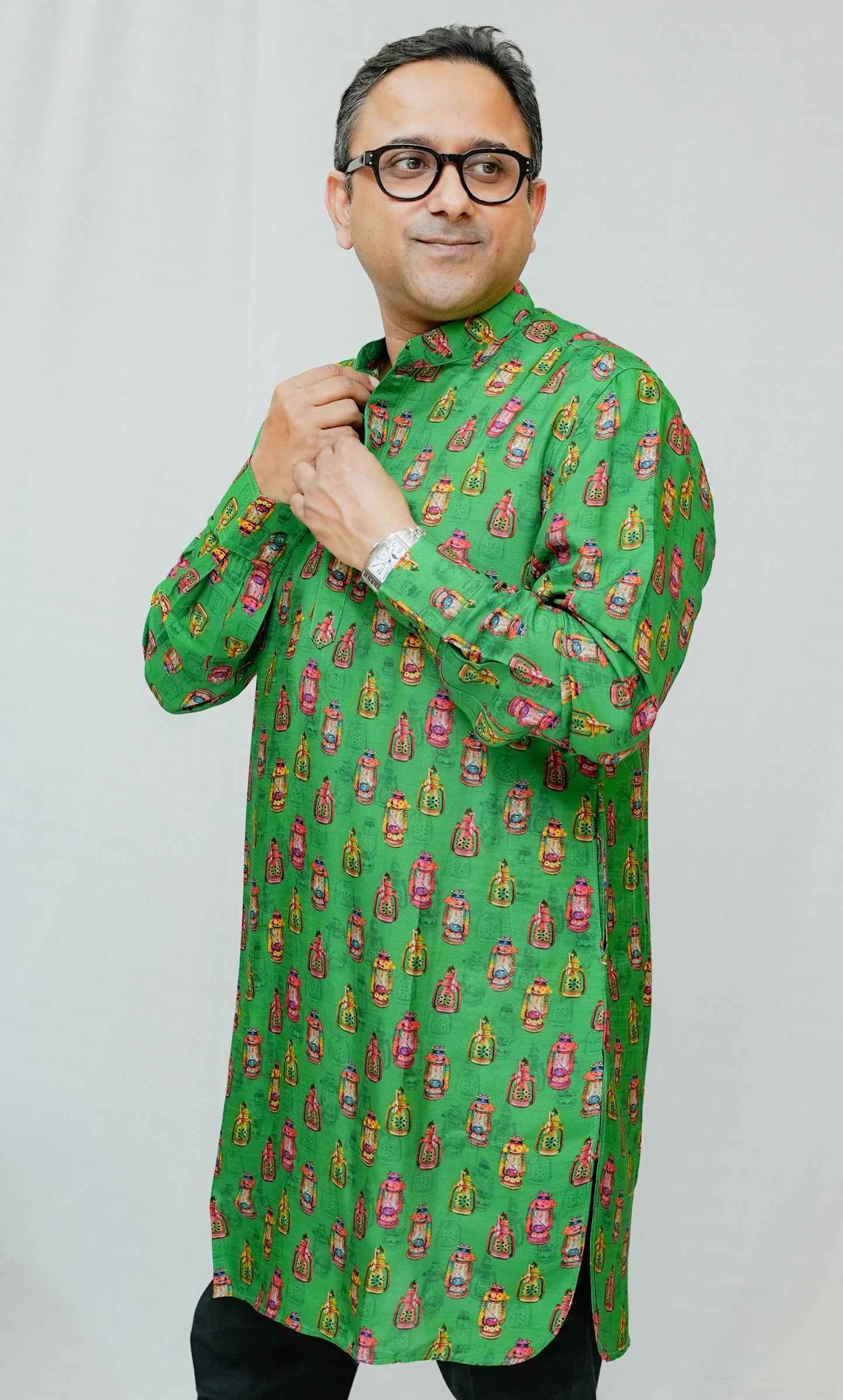 LANTERN PRINTED MEN'S KURTS