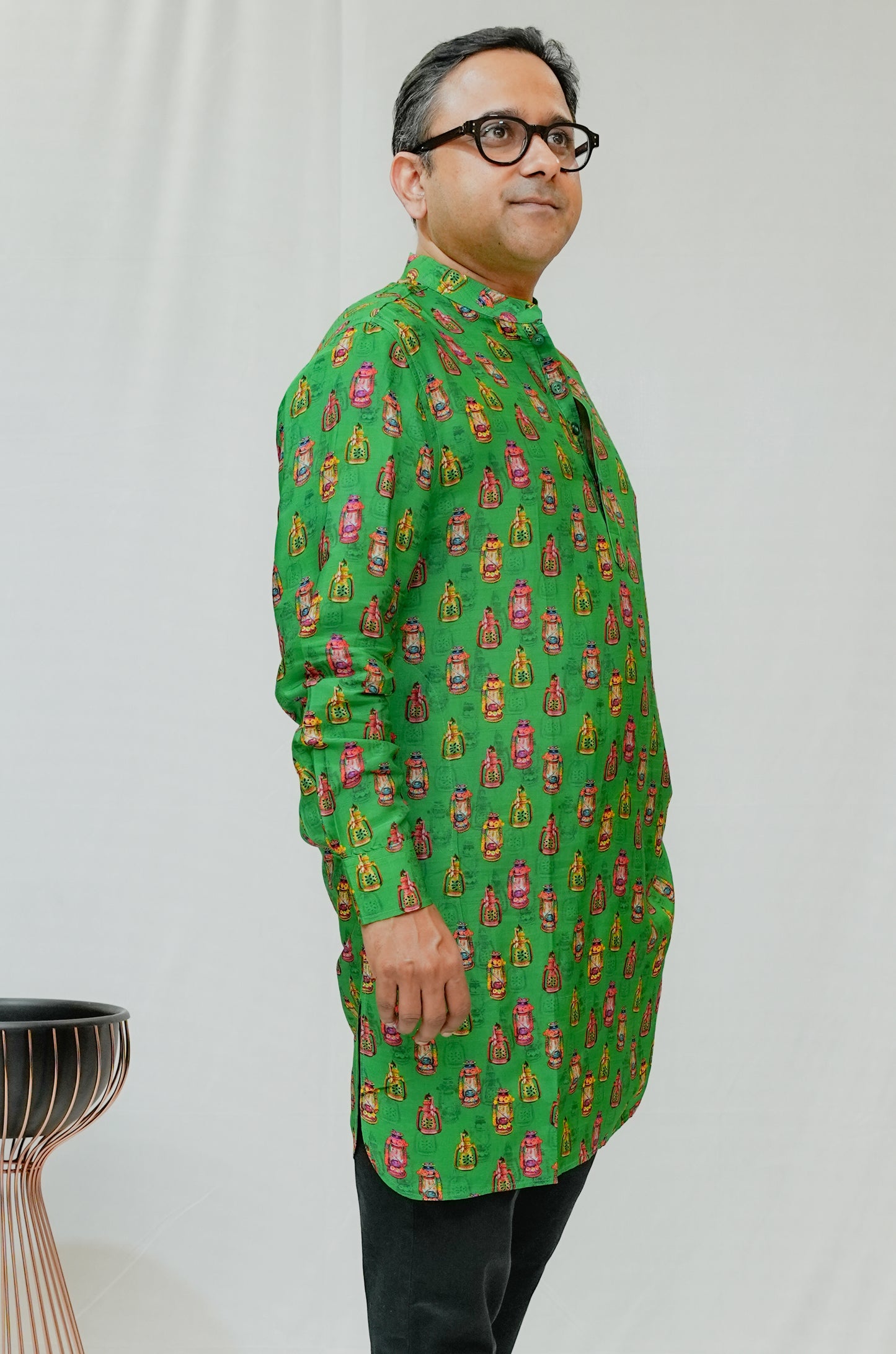 LANTERN PRINTED MEN'S KURTS