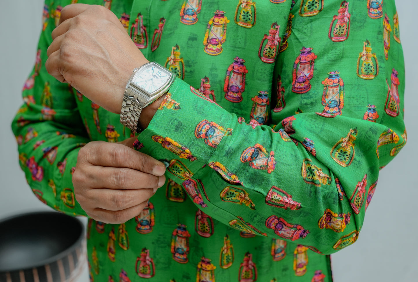 LANTERN PRINTED MEN'S KURTS