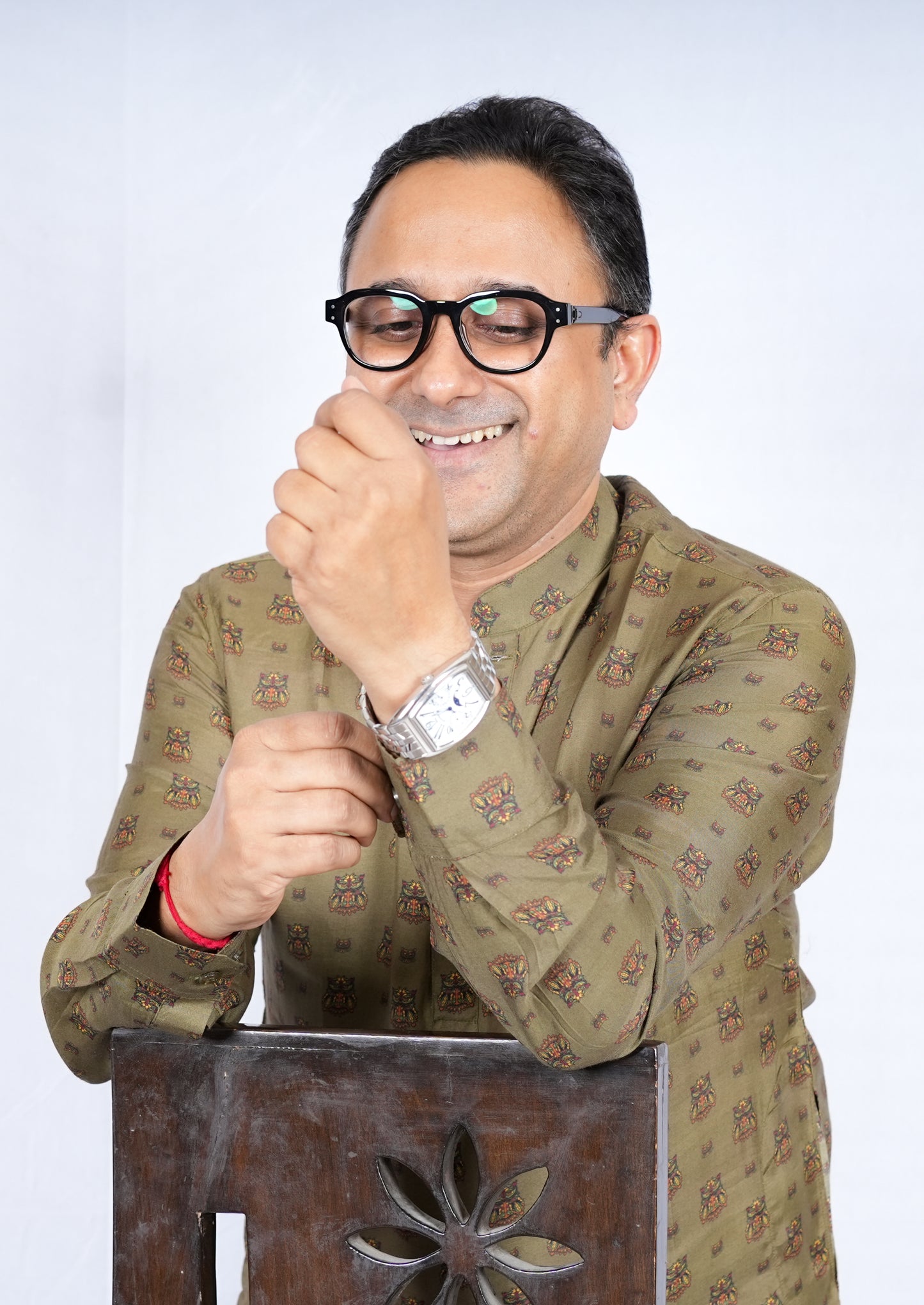 OWL PRINTED MEN'S KURTA