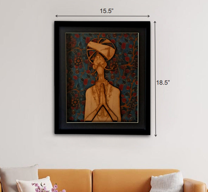 KHAMMA GHANI FRAME - Hand Block Print on Cotton