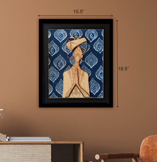 KHAMMA GHANI FRAME - Sanganeri Print on Cotton