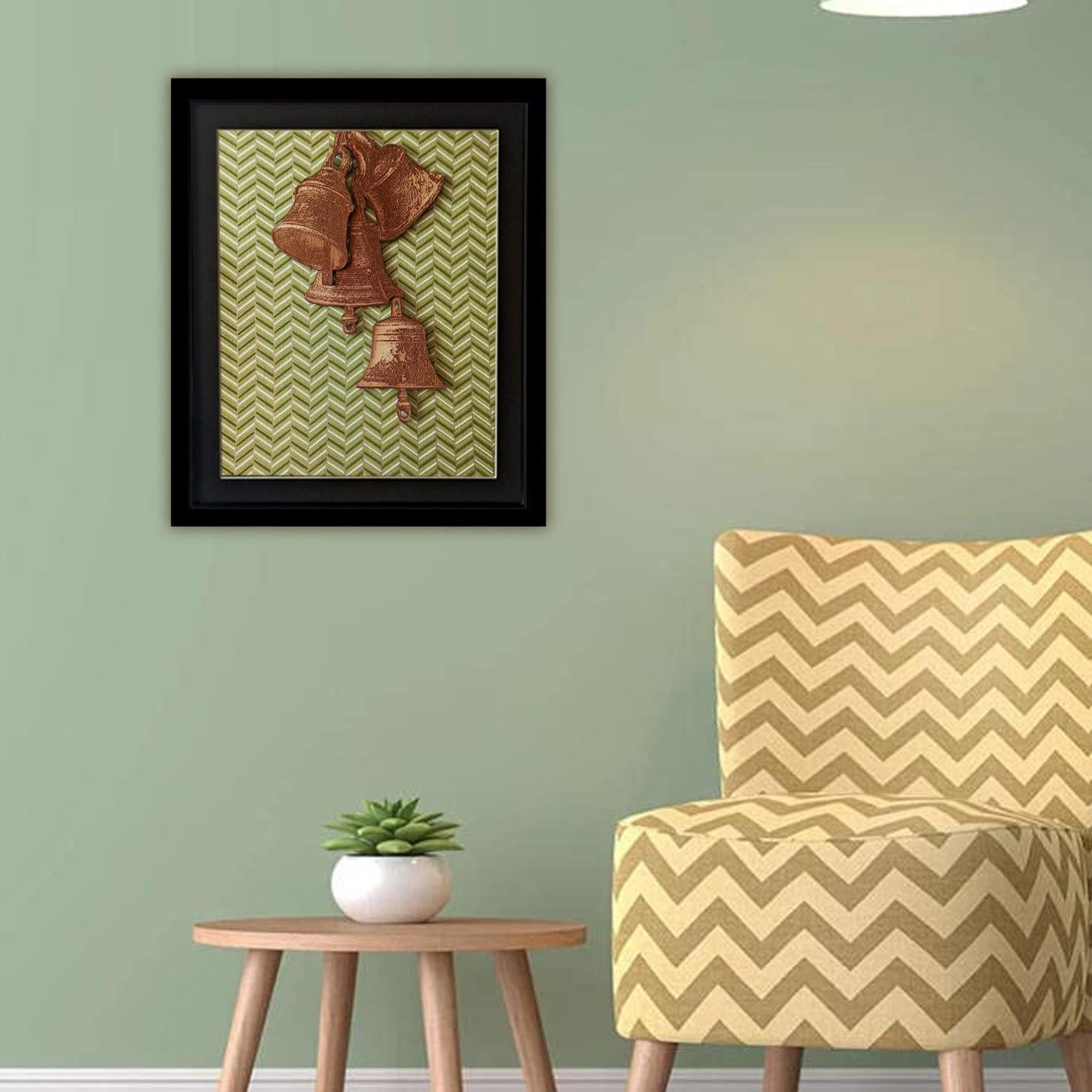 TEMPLE BELLS FRAME - Hand Block Print on Cotton