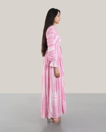 Tie N Dye Fox Trot Dress (Pink)