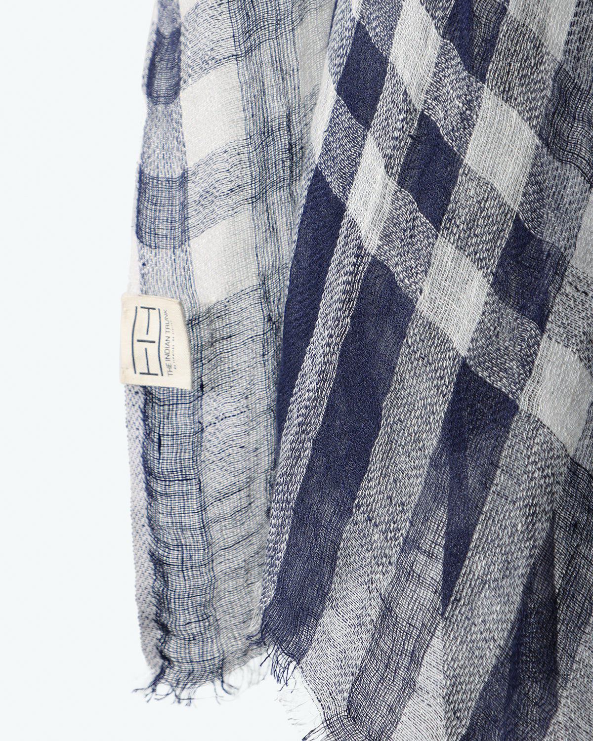 YALE BLUE CHECK SCARF