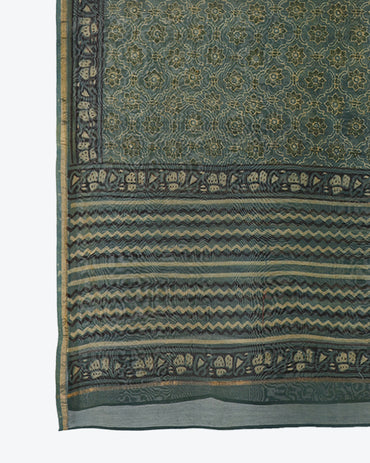 Mughal Floral Dupatta (Teal Blue)