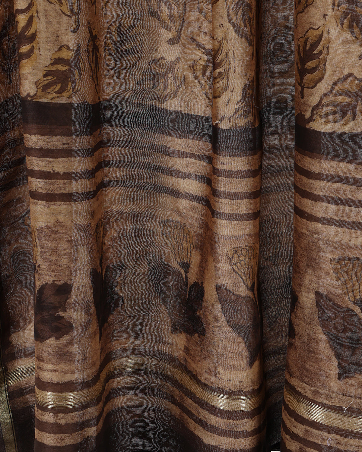 Winter Fall Dupatta (Brown Yellow)
