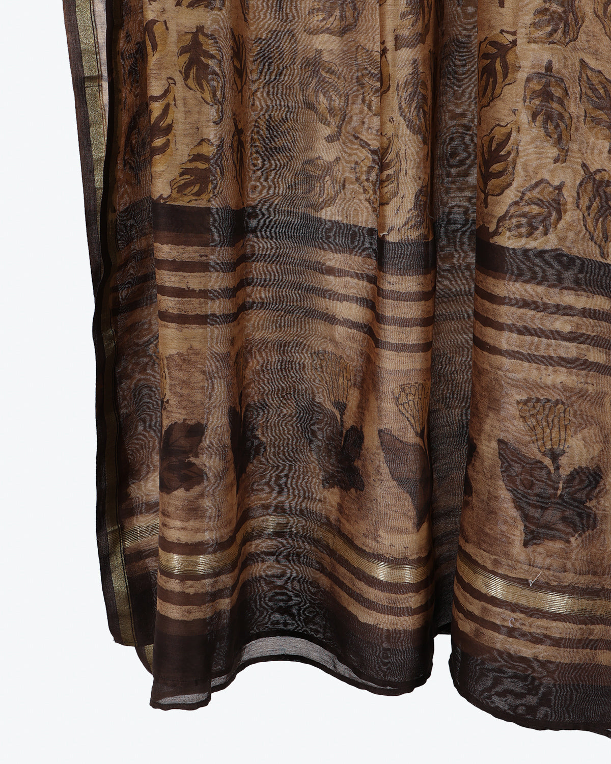 Winter Fall Dupatta (Brown Yellow)