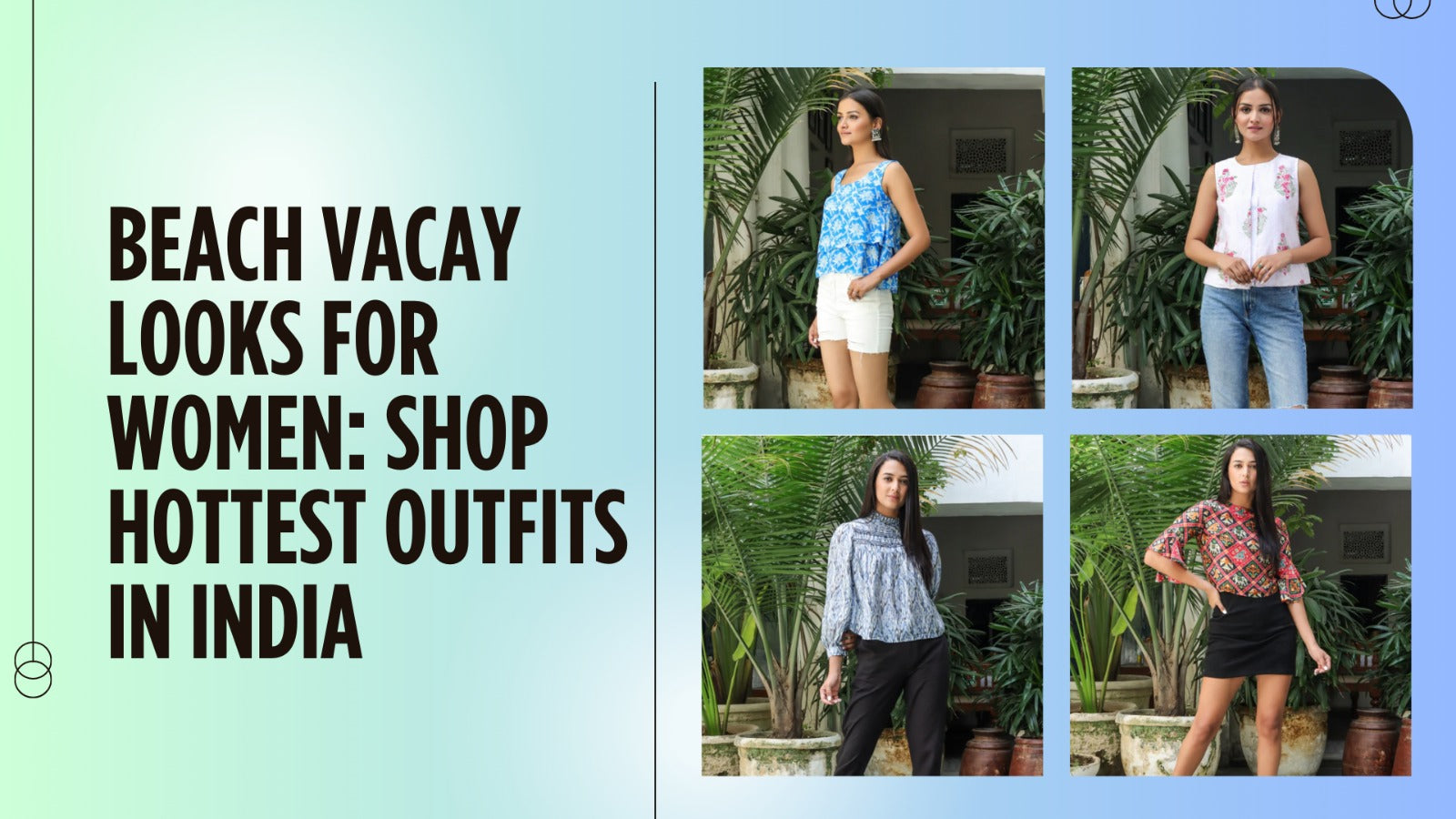 Stylish Indo Western beach vacation outfit for women from The Indian Trunk