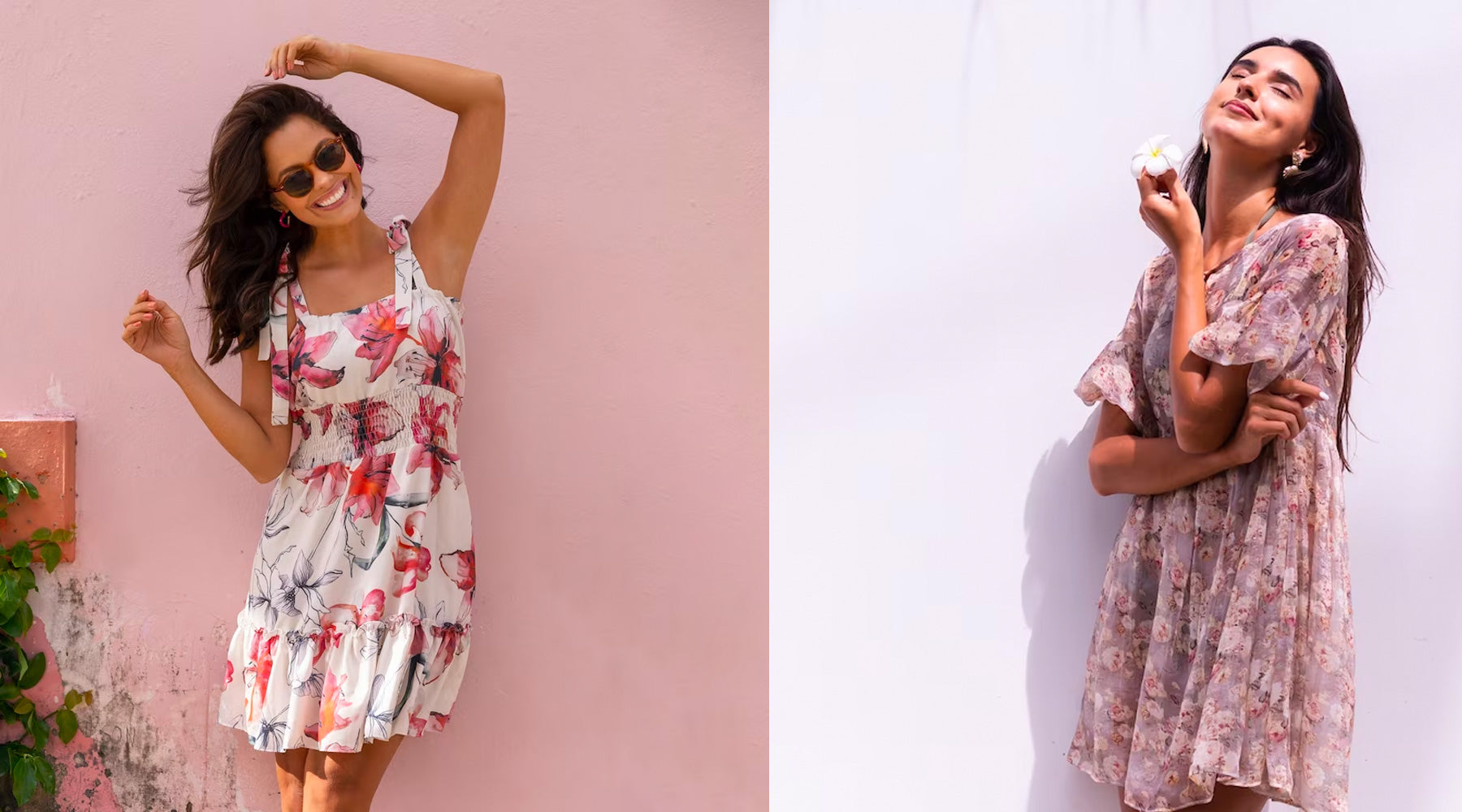 Feminine floral dresses best sale