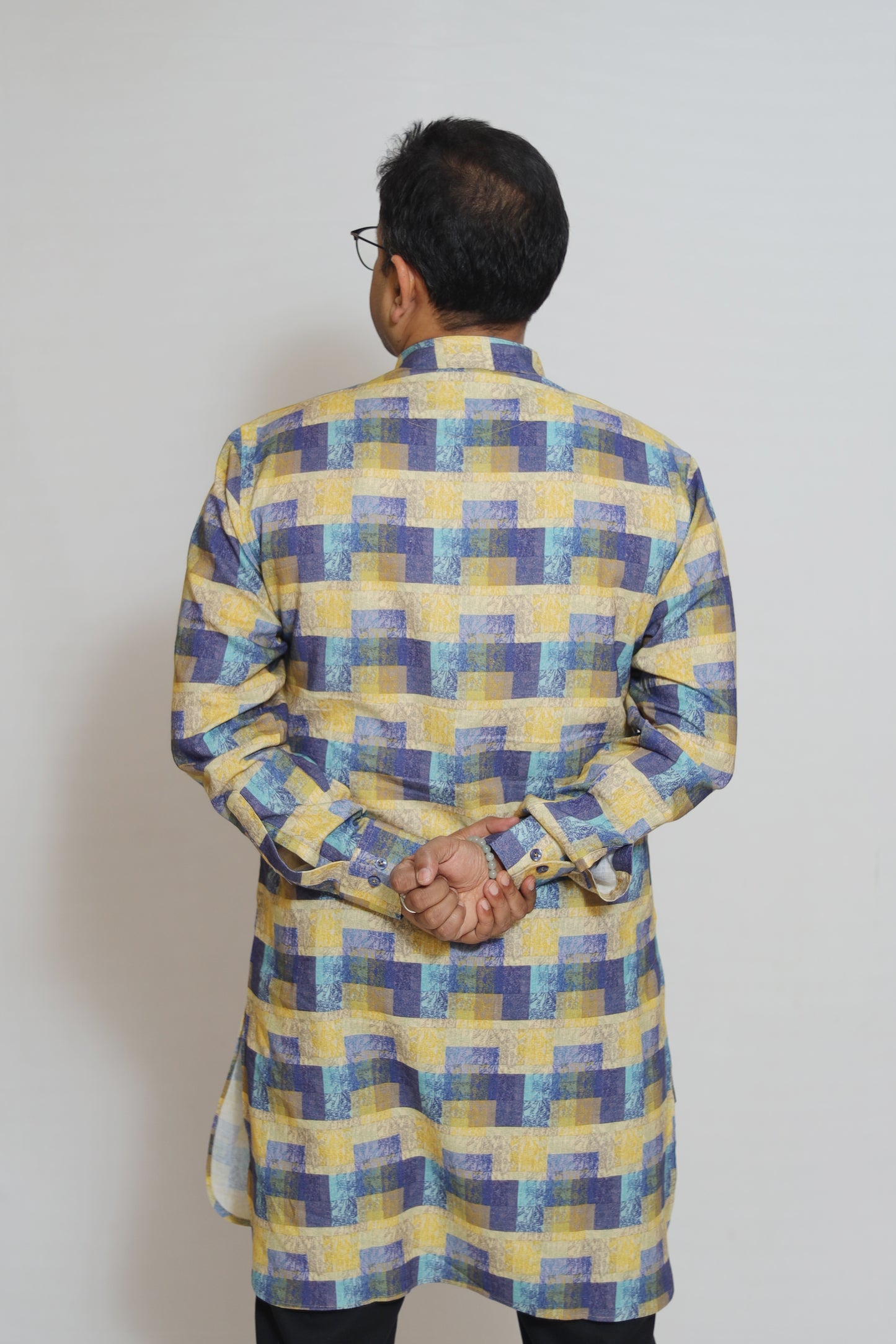 GEOMETRIC PRINTED MEN'S KURTA