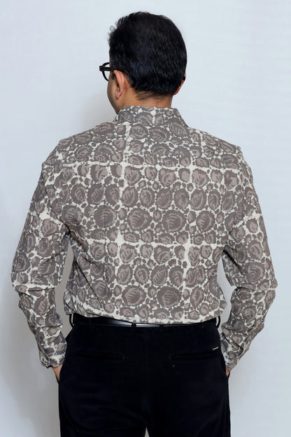 GREY BLOCK PRINTED SHIRT
