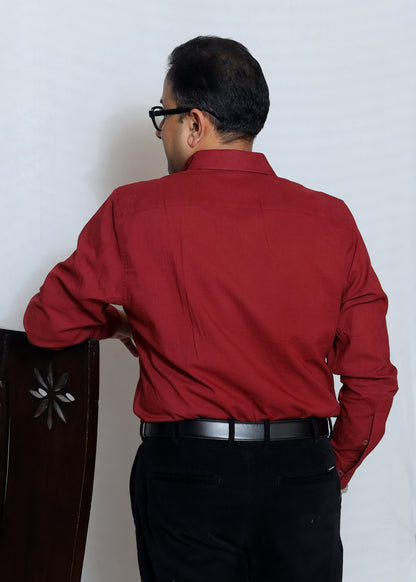 MAROON PLAIN SHIRT