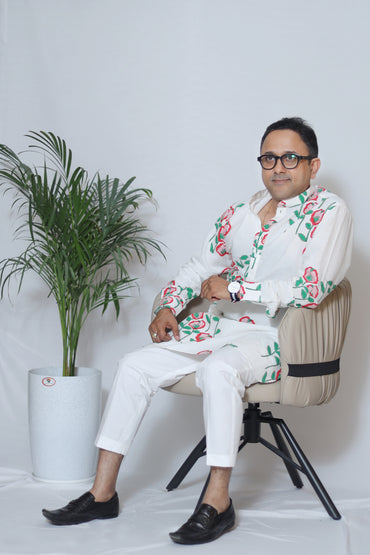FLORAL PRINTED MEN'S KURTA