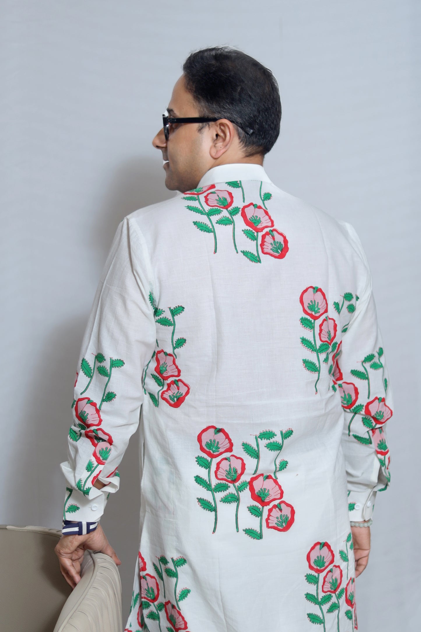 FLORAL PRINTED MEN'S KURTA