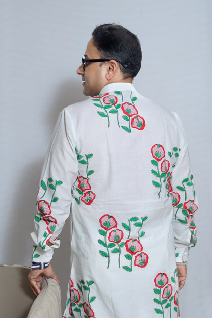 FLORAL PRINTED MEN'S KURTA