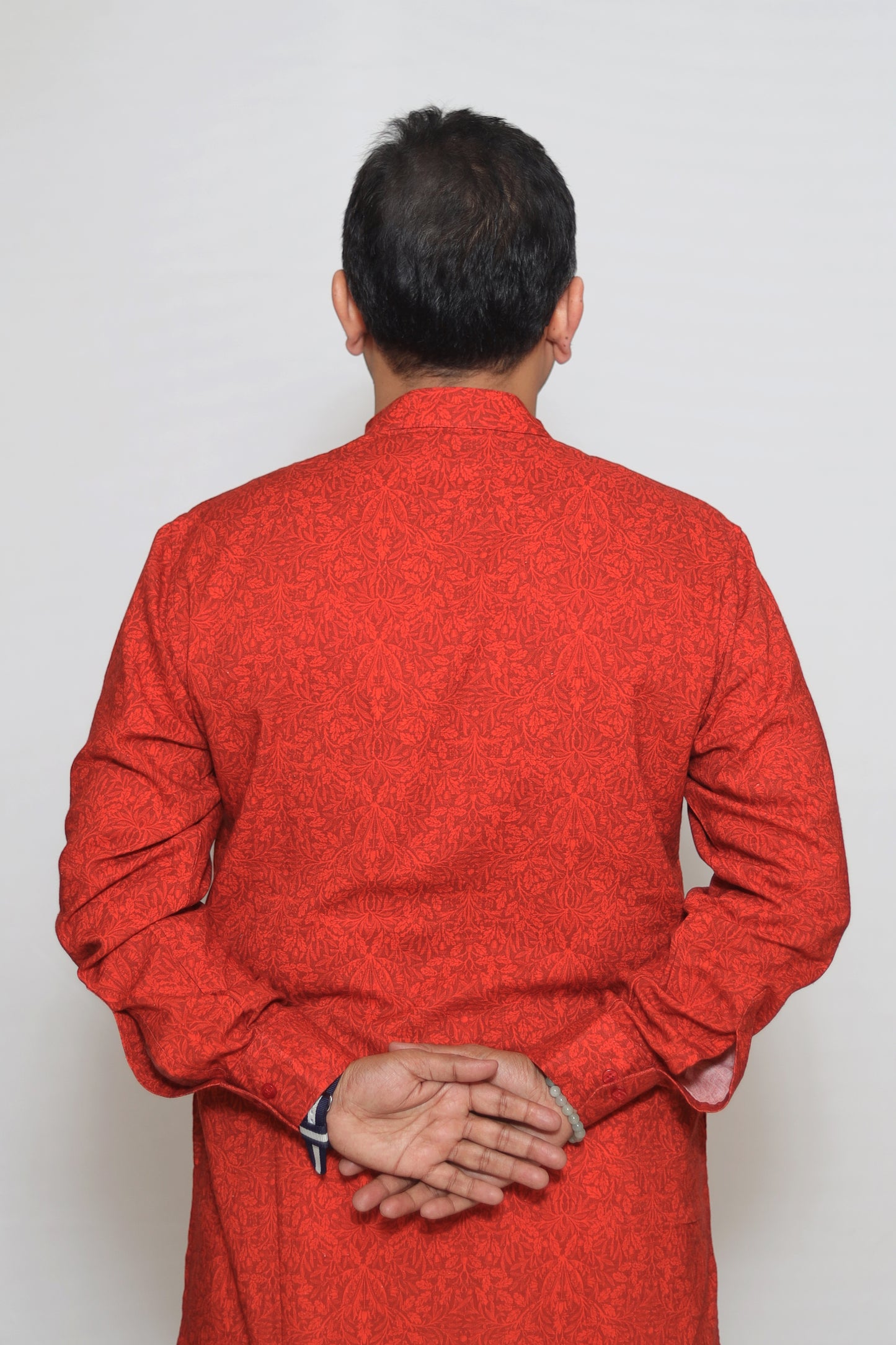 ORANGE ORNATE MEN'S KURTA