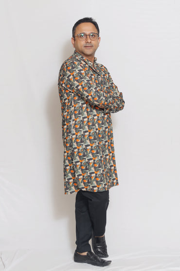 TROPICAL PRINTED MEN'S KURTA
