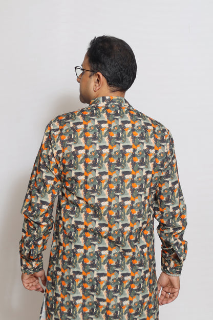 TROPICAL PRINTED MEN'S KURTA