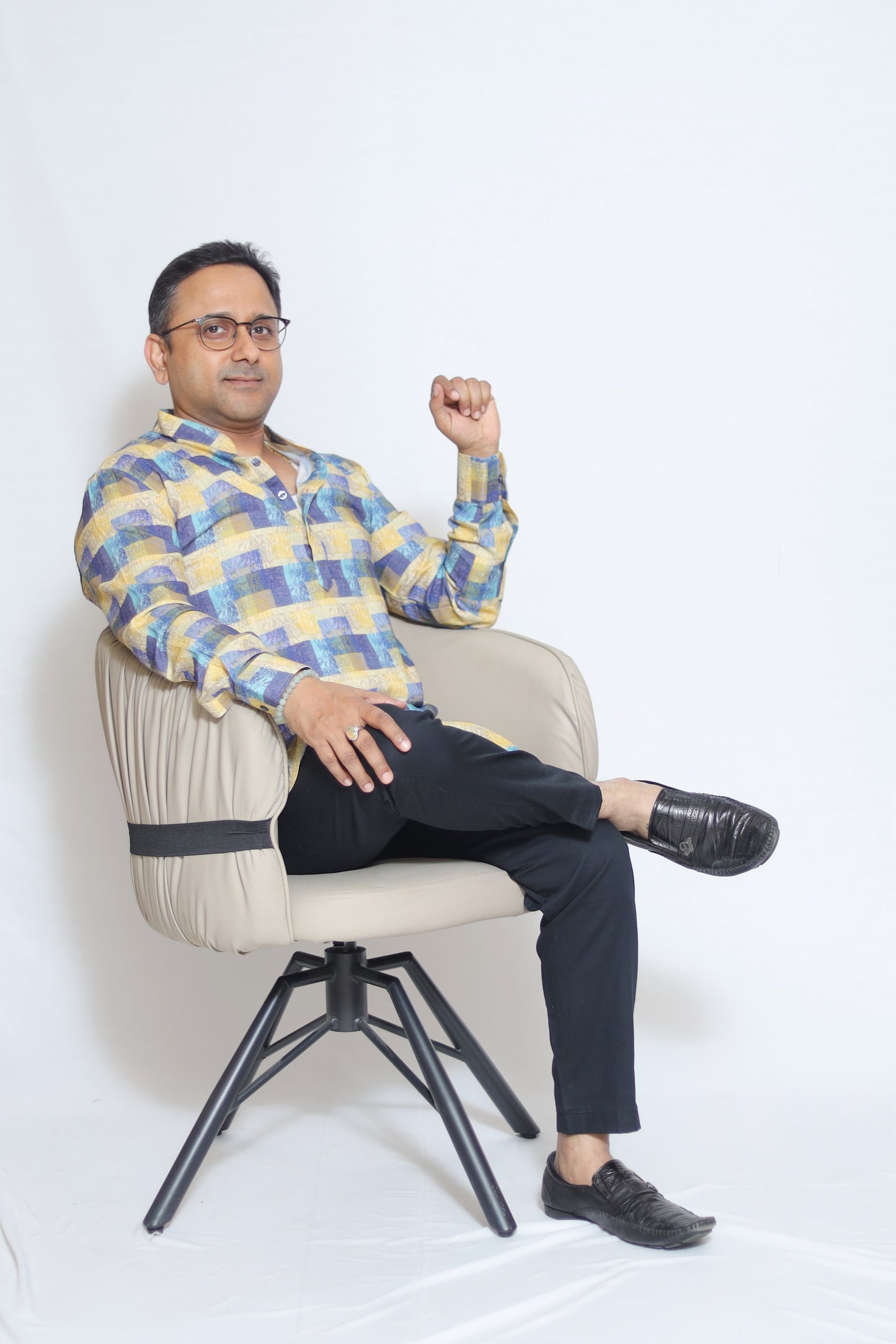 GEOMETRIC PRINTED MEN'S KURTA