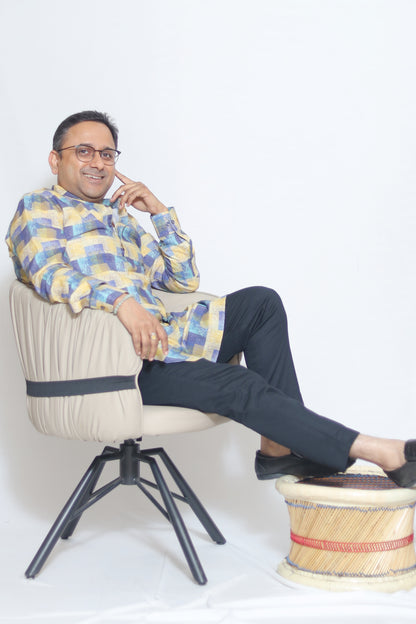 GEOMETRIC PRINTED MEN'S KURTA