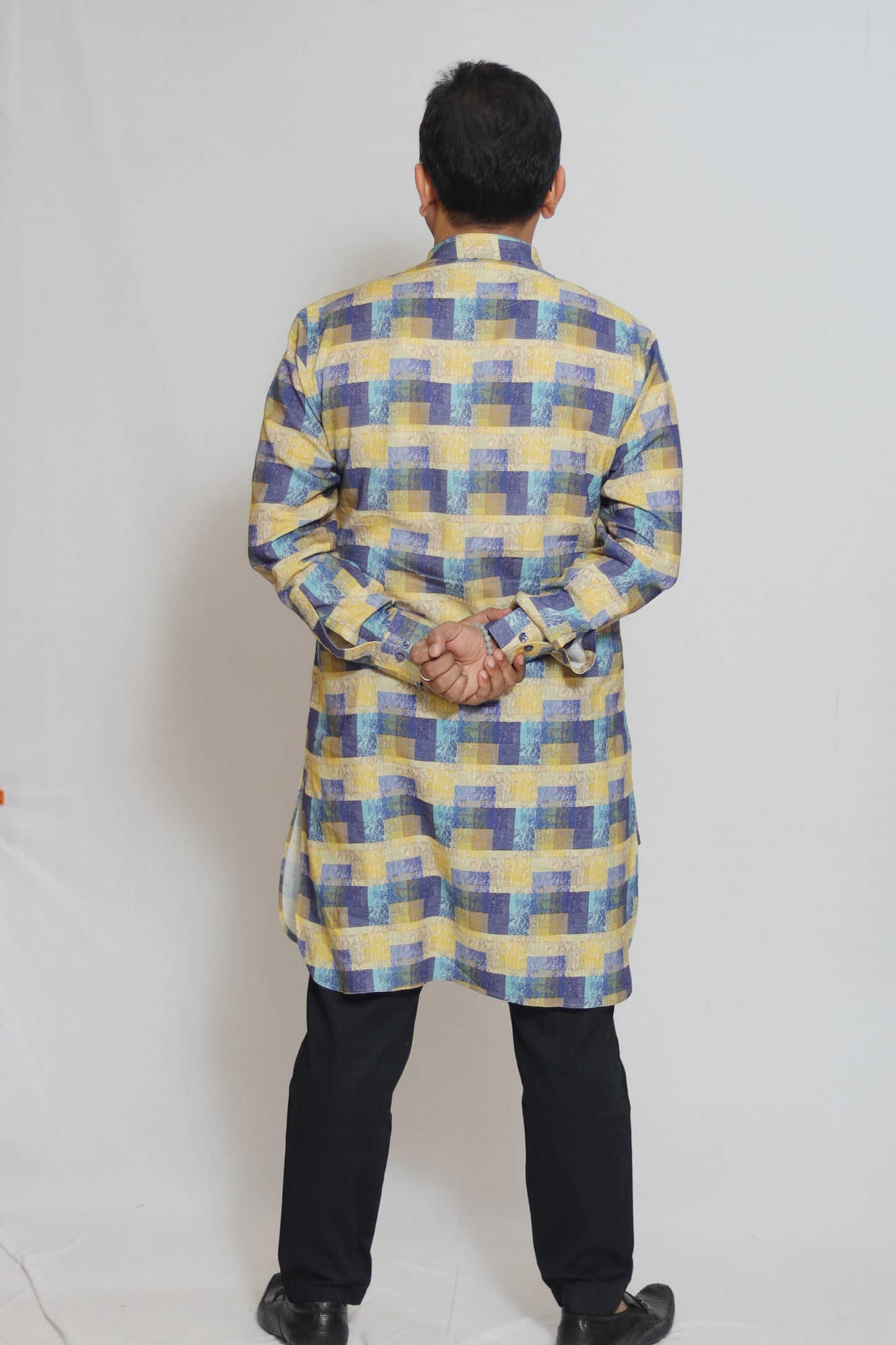 GEOMETRIC PRINTED MEN'S KURTA