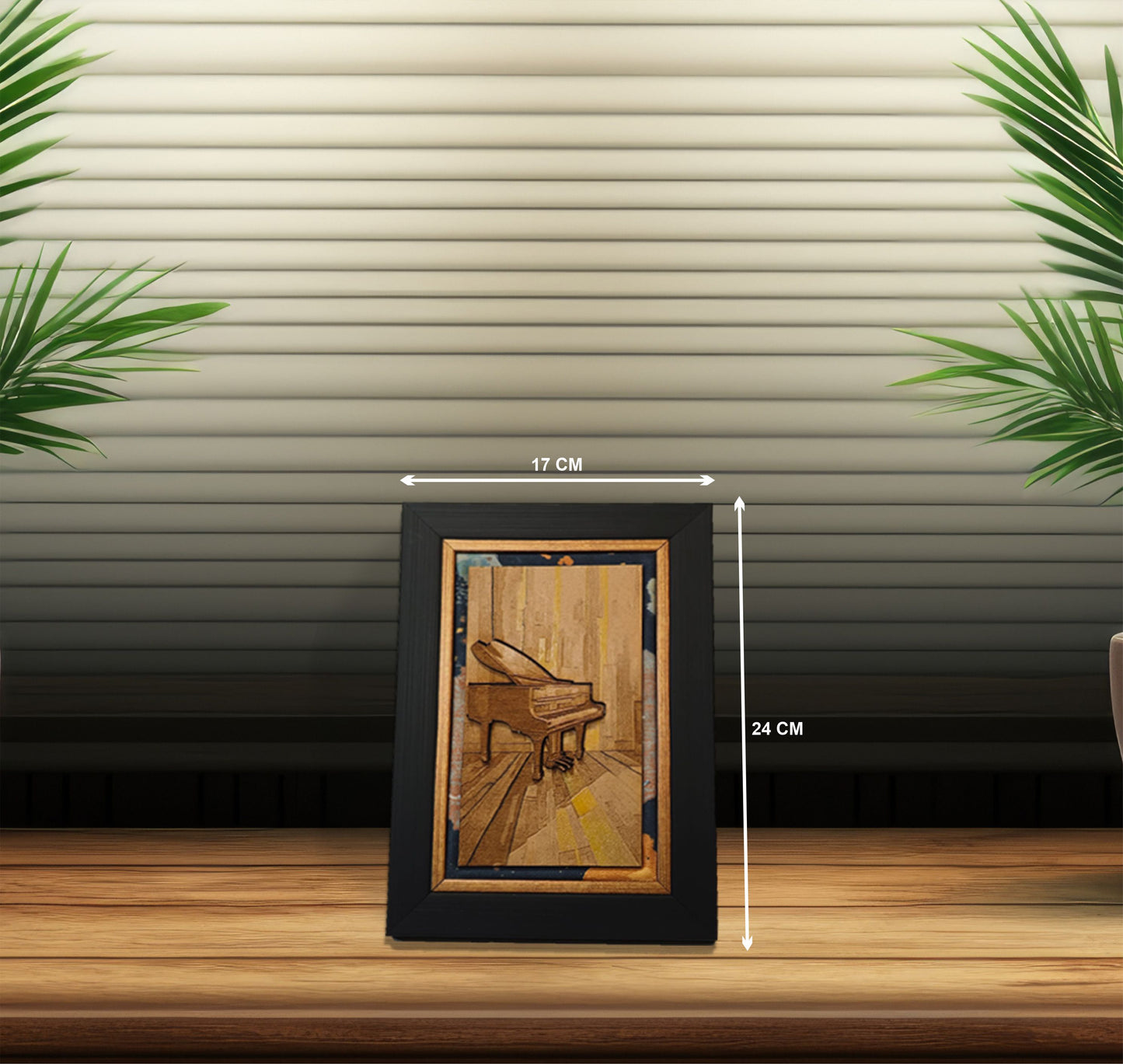 PIANO -Artistic Piano wood engraved picture Frame