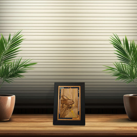 PIANO -Artistic Piano wood engraved picture Frame