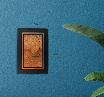 SEA ESCAPE - A picturesque sea escape wood engraved picture Frame